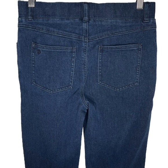 Betabrand Yoga Denim Jeans sz S * Straight Leg Dark Indigo Wash 4 Pocket Comfy - Picture 5 of 7